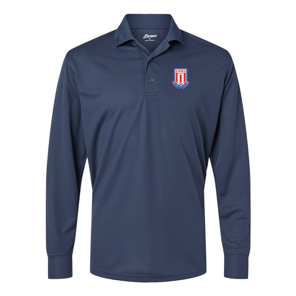 Men's Stoke City Soccer  Paragon Prescott Long Sleeve Polo