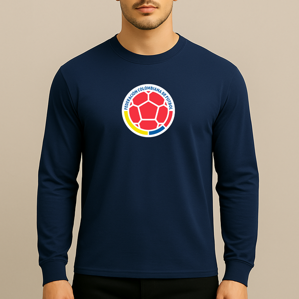 Men's Colombia National Soccer Team Long Sleeve T-Shirt