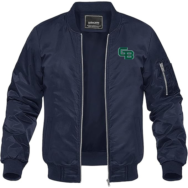 Men's  Wisconsin Green Bay Phoenix Lightweight Bomber Jacket Windbreaker Softshell Varsity Jacket Coat
