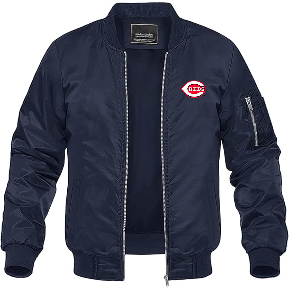 Men's Cincinnati Reds Logo Lightweight Bomber Jacket