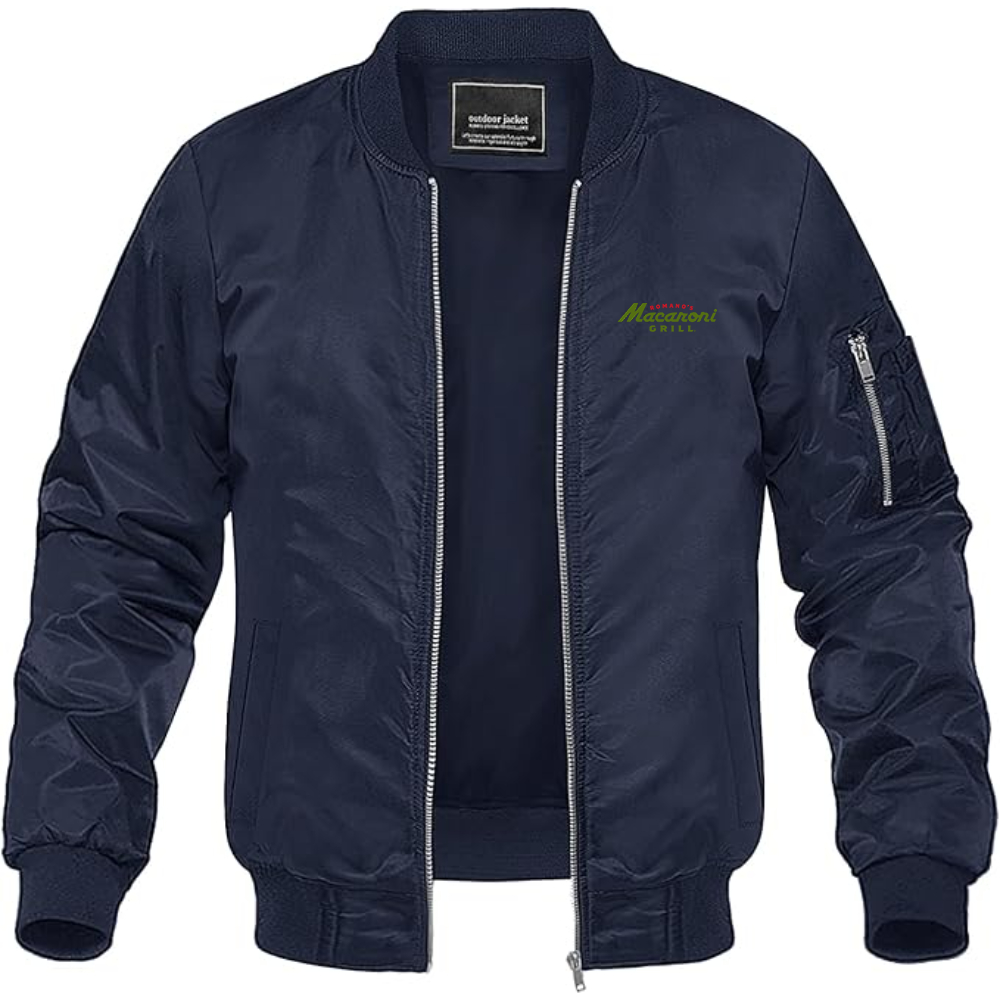 Men's Romano_s Macaroni Grill Logo Lightweight Bomber Jacket