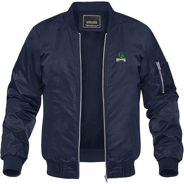 Men's Dayton Dragons Logo Lightweight Bomber Jacket Windbreaker Softshell Varsity Jacket Coat