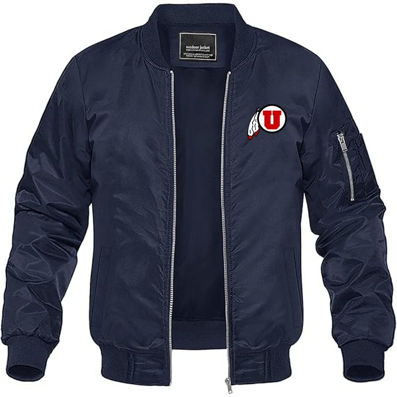 Men's Utah Utes Lightweight Bomber Jacket