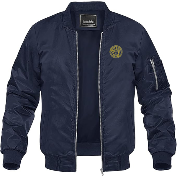 Men's Versace Thumbnail Lightweight Bomber Jacket Windbreaker Softshell Varsity Jacket Coat