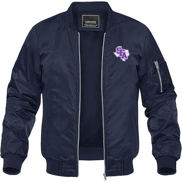 Men's Stephen F. Austin Lumberjacks  Lightweight Bomber Jacket Windbreaker Softshell Varsity Jacket Coat
