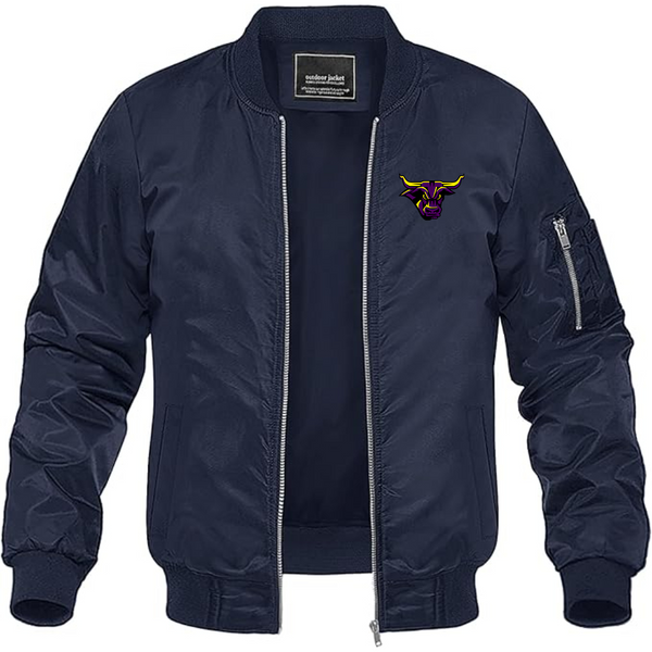 Men's Minnesota State Mavericks Lightweight Bomber Jacket Windbreaker Softshell Varsity Jacket Coat