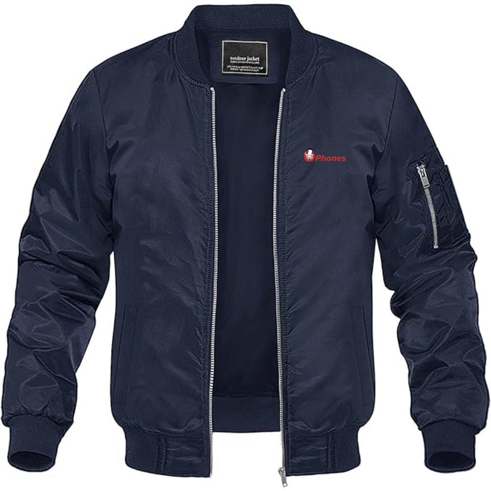 Men's MarketPhones.com Logo Lightweight Bomber Jacket
