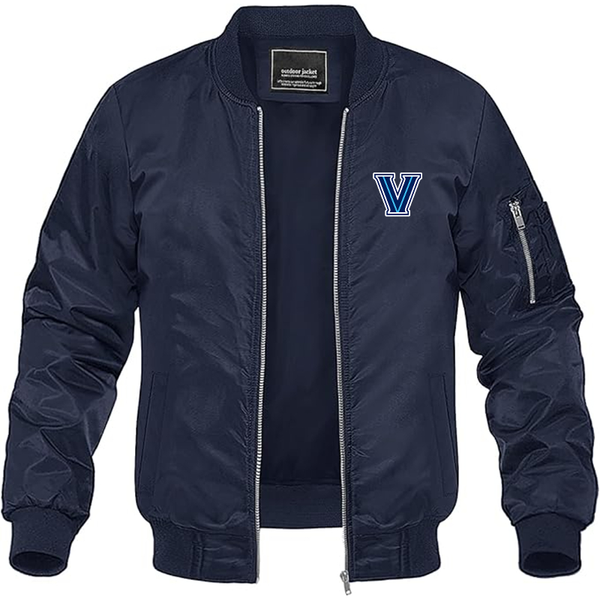 Men's Villanova Wildcats Lightweight Bomber Jacket Windbreaker Softshell Varsity Jacket Coat