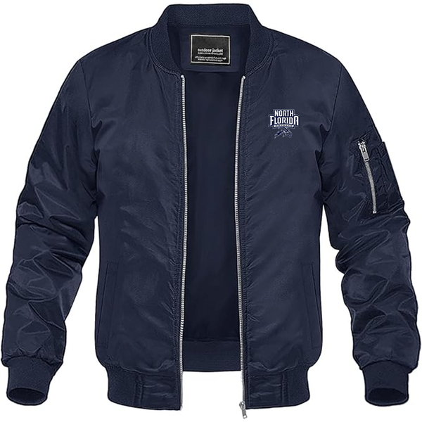 Men's  UNF Ospreys  Lightweight Bomber Jacket Windbreaker Softshell Varsity Jacket Coat