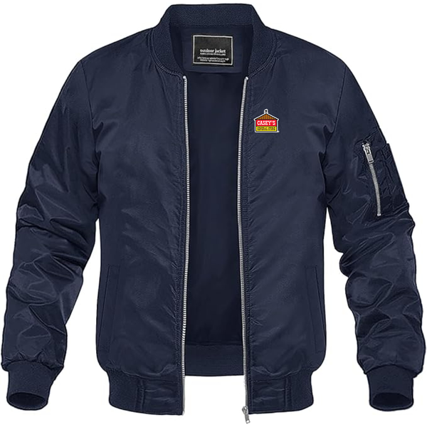 Men's Casey's General Store Lightweight Bomber Jacket Windbreaker Softshell Varsity Jacket Coat