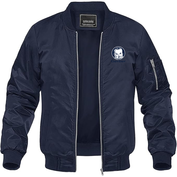 Men's Gerber Logo Lightweight Bomber Jacket Windbreaker Softshell Varsity Jacket Coat