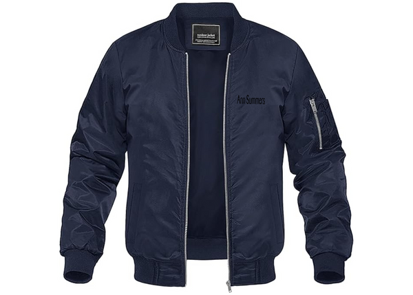 Men's Ann Summers Lightweight Bomber Jacket Windbreaker Softshell Varsity Jacket Coat