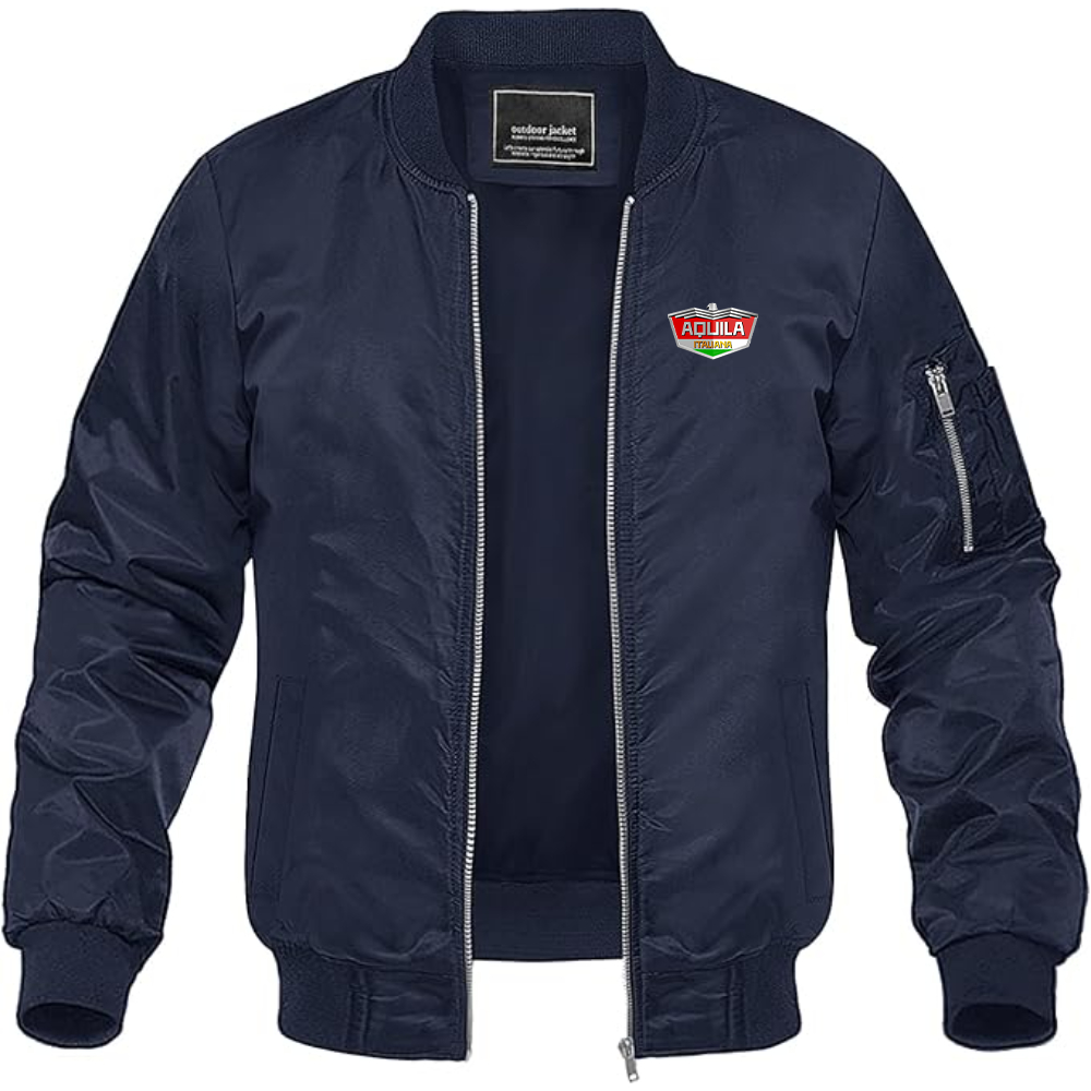 Men's Aquila Italiana Logo Lightweight Bomber Jacket