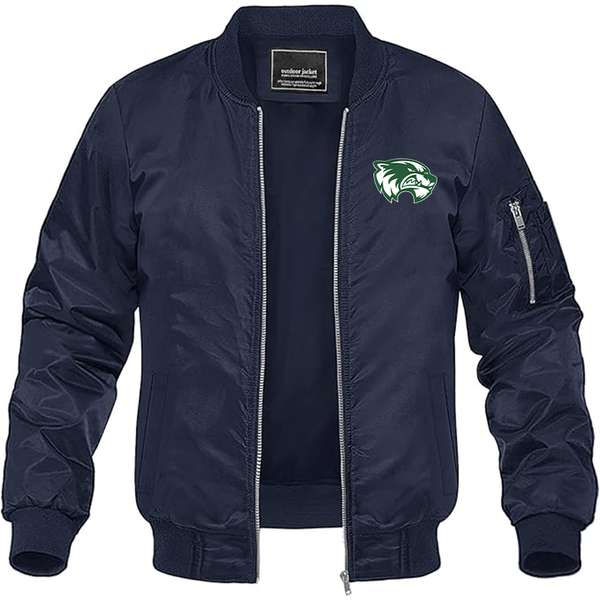 Men's Utah Valley Wolverines Lightweight Bomber Jacket Windbreaker Softshell Varsity Jacket Coat