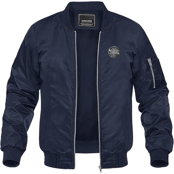 Men's  Vencer Logo Lightweight Bomber Jacket Windbreaker Softshell Varsity Jacket Coat