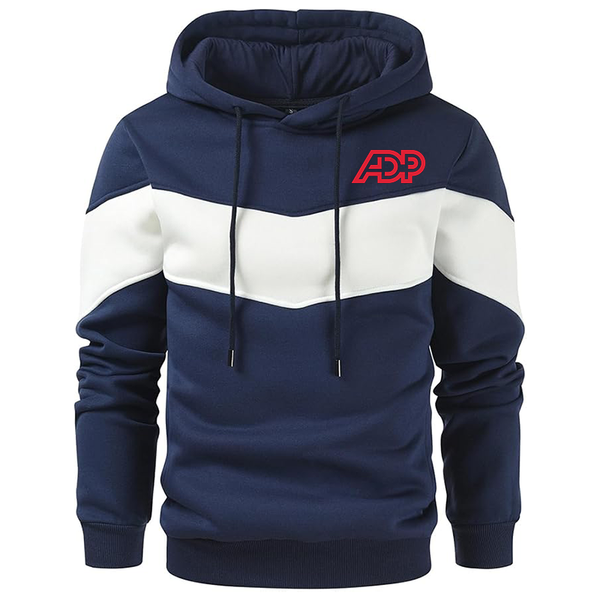 Men's ADP  Novelty Color Block Pullover Fleece Hoodie Long Sleeve Casual
