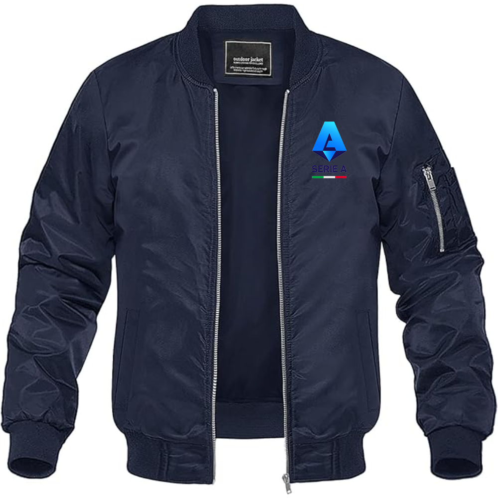Men's Italian Serie A Logo Lightweight Bomber Jacket