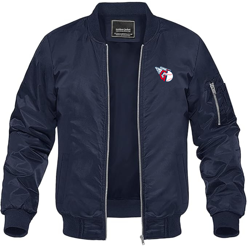 Men's Cleveland Guardians Logo Lightweight Bomber Jacket