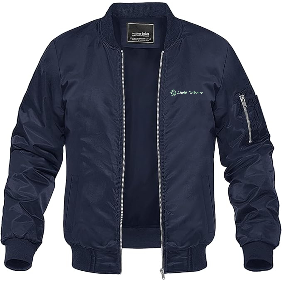 Men's Ahold Delhaize Vertical Logo Lightweight Bomber Jacket