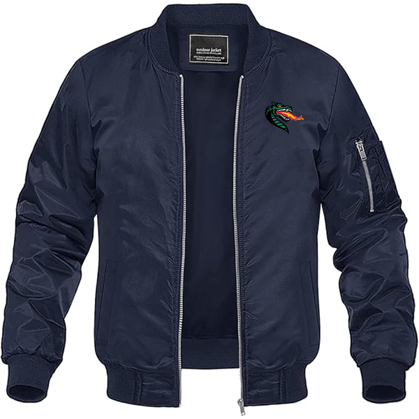 Men's UAB Blazers Lightweight Bomber Jacket Windbreaker Softshell Varsity Jacket Coat
