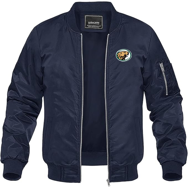 Men's  Bemidji State Beavers Lightweight Bomber Jacket Windbreaker Softshell Varsity Jacket Coat