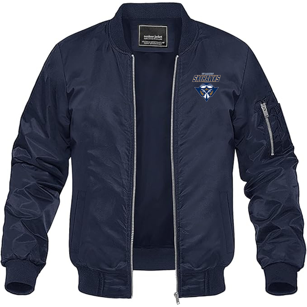 Men's Tennessee Martin Skyhawks Lightweight Bomber Jacket Windbreaker Softshell Varsity Jacket Coat