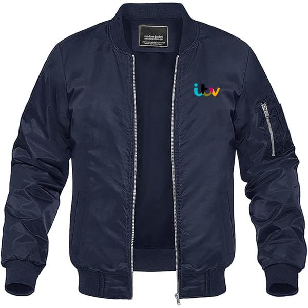 Men's Itv  Lightweight Bomber Jacket Windbreaker Softshell Varsity Jacket Coat