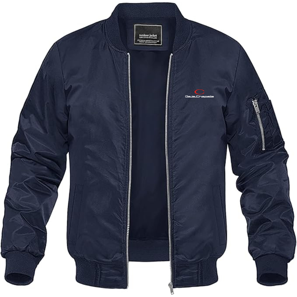 Men's De La Chapelle  Logo Lightweight Bomber Jacket Windbreaker Softshell Varsity Jacket Coat