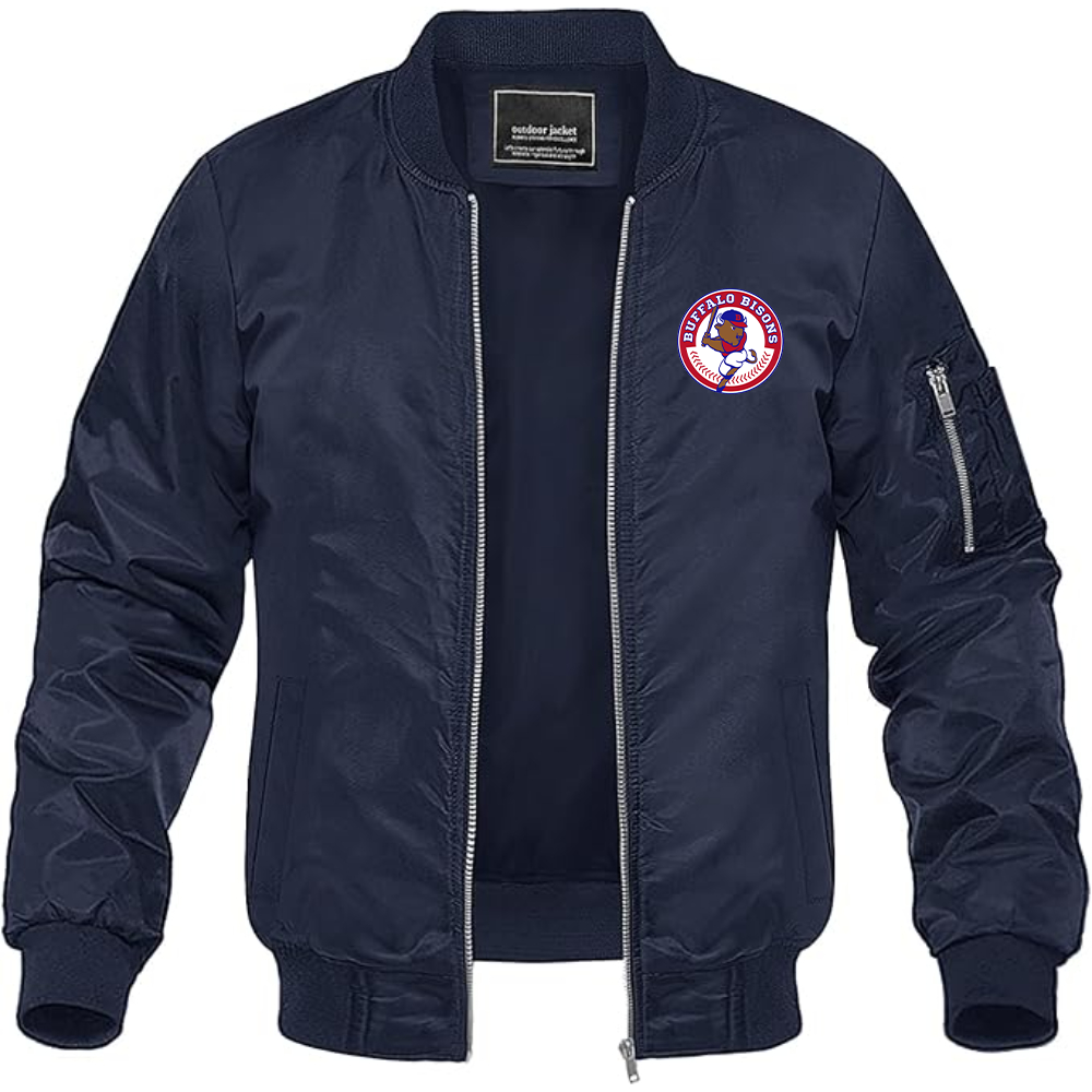 Men's Buffalo Bisons Logo Lightweight Bomber Jacket