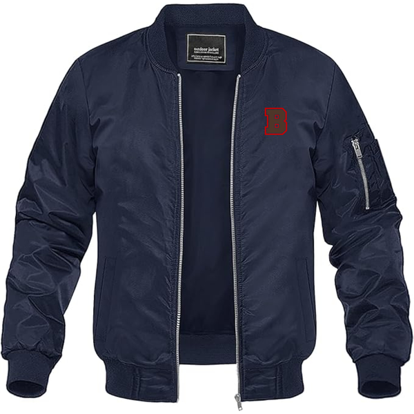 Men's Brown Bears   Lightweight Bomber Jacket Windbreaker Softshell Varsity Jacket Coat