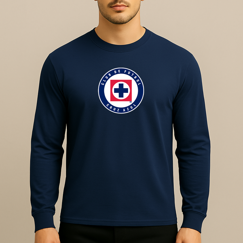 Men's Cruz Azul Football Club Long Sleeve T-Shirt