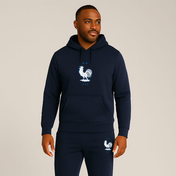 Men's France National Soccer Team  Logo Hoodie Joggers Set
