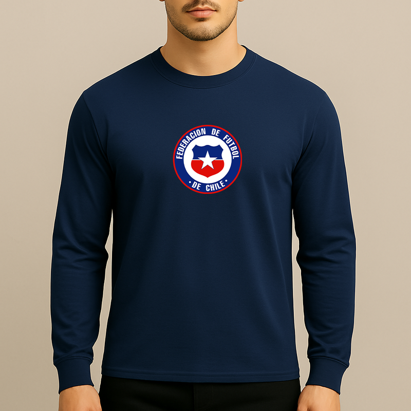 Men's Chile National Soccer Team  Long Sleeve T-Shirt