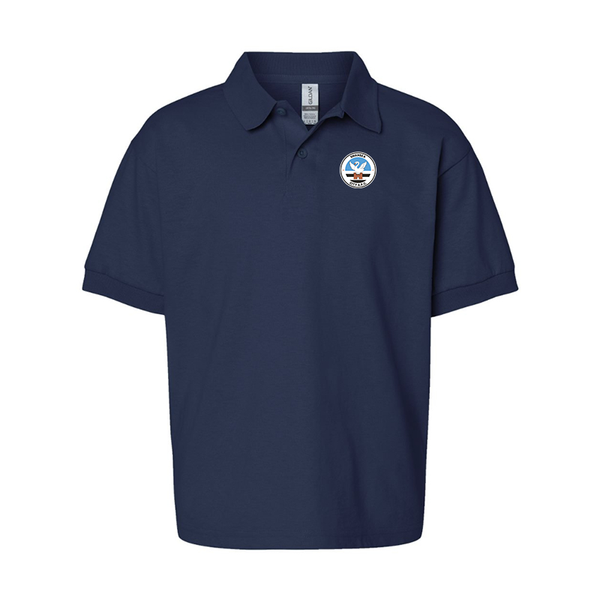 Youth Swansea City Soccer Gildan Dry Blend Jersey Polo