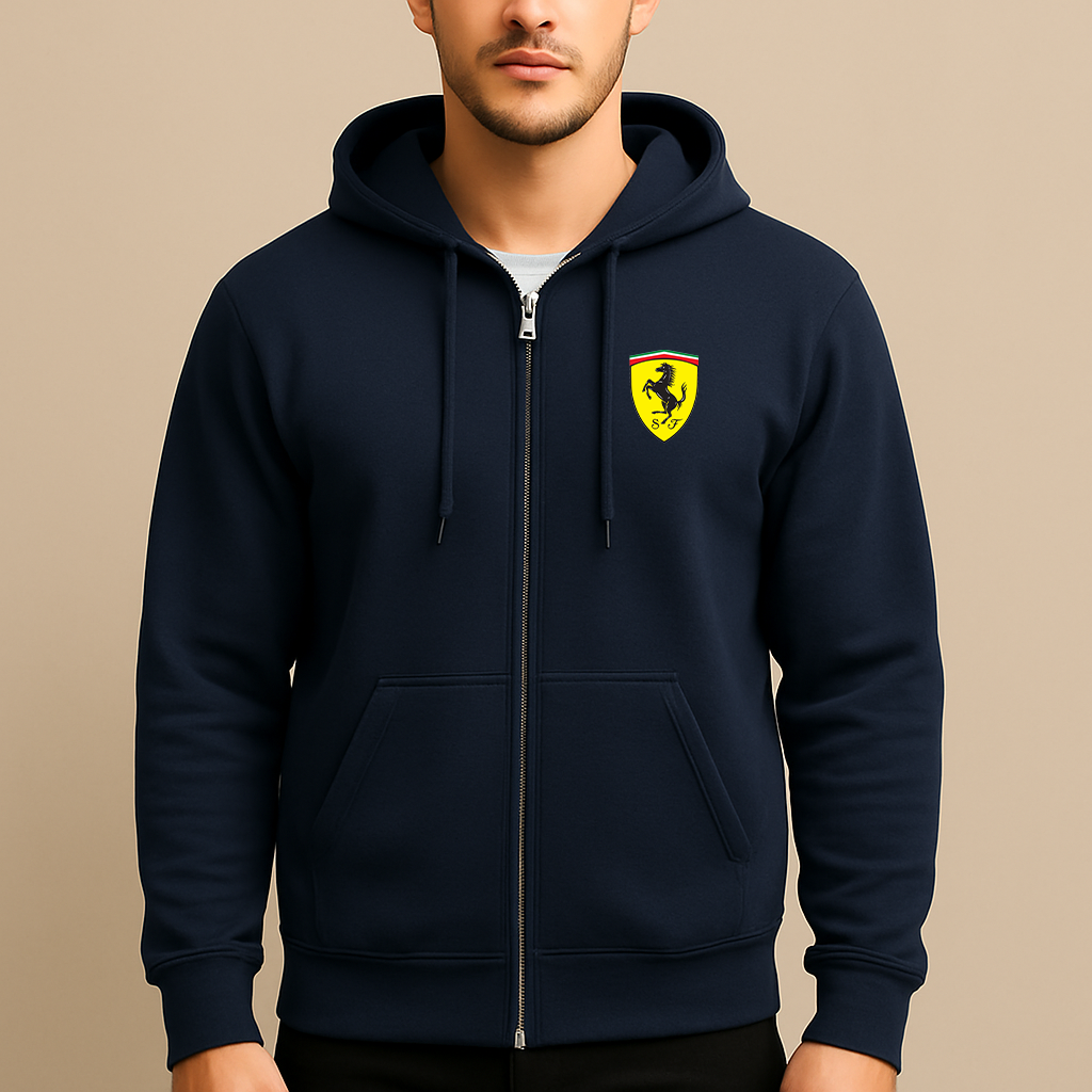 Men’s Ferrari Motorsport Car Zipper Hoodie