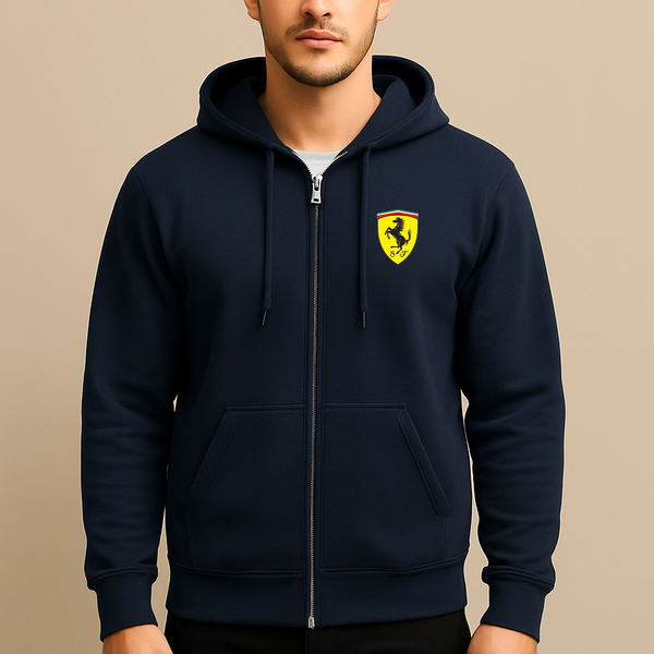 Men’s Ferrari Motorsport Car Zipper Hoodie