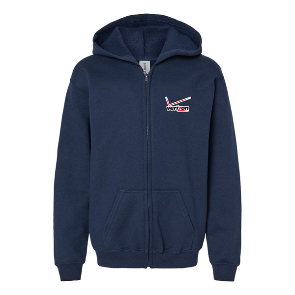 Gildan Heavy Blend Youth Verizon Wireless Full Zip Hooded Sweatshirt
