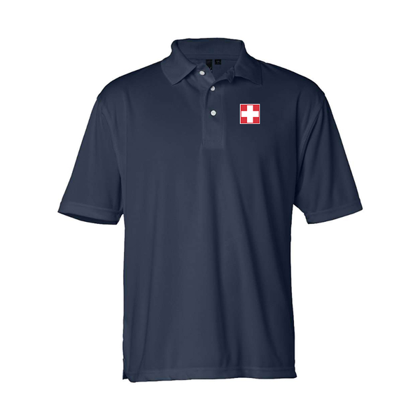 Men's Switzerland National Football Soccer Team Sierra Pacific Moisture Free Mesh Polo