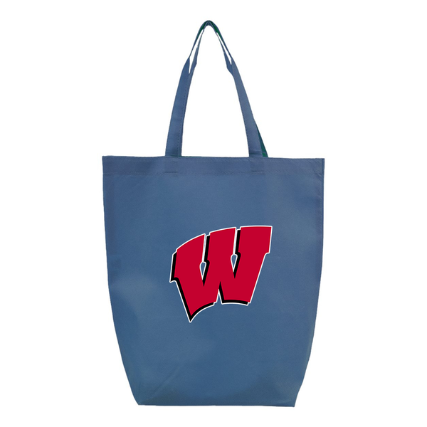 Wisconsin Badgers Q-Tees Non-Woven Gusset Bottom Tote