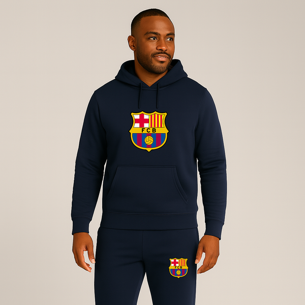 Men's F.C. Barcelona Soccer Logo Hoodie Joggers Set