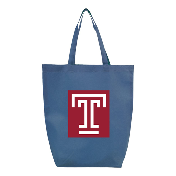 Temple Owls Q-Tees Non-Woven Gusset Bottom Tote