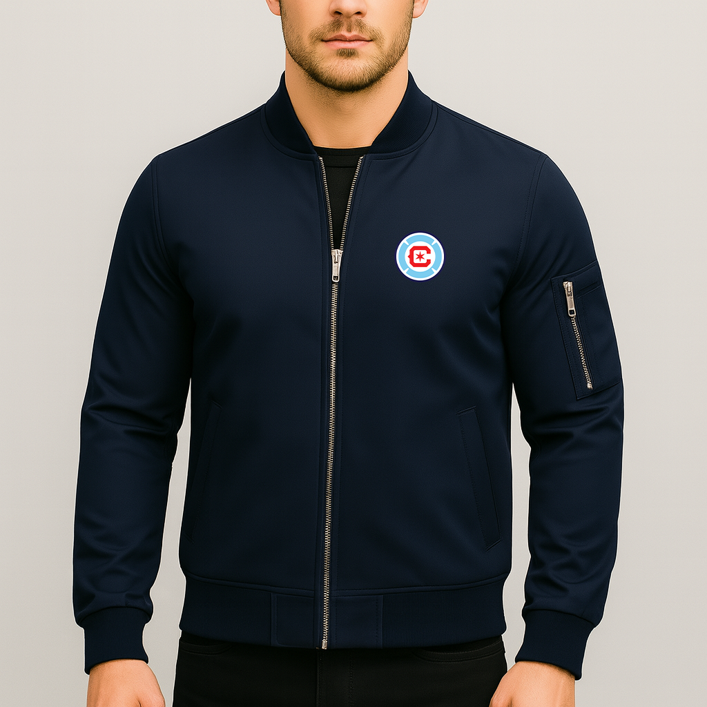 Men's Chicago Fire Soccer Lightweight Bomber Jacket