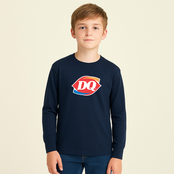 Youth Kids DQ Dairy Queen Long Sleeve T-Shirt