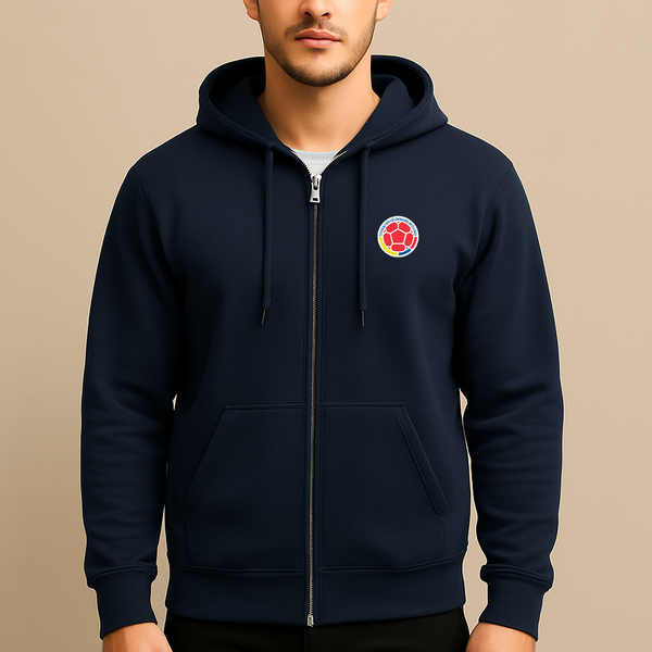 Men's Colombia National Soccer Team Zipper Hoodie