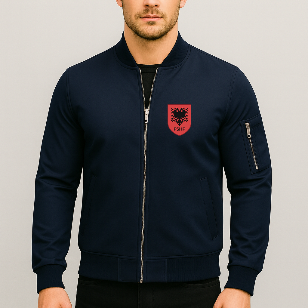 Men's Albania National Soccer Team Lightweight Bomber Jacket