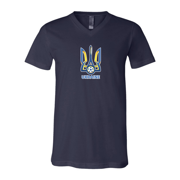Ukraine National Football Soccer Team BELLA  CANVAS - Jersey V-Neck T-Shirt