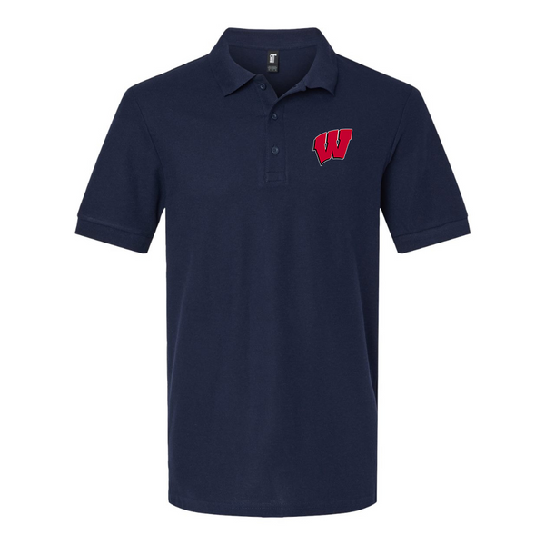Men's Wisconsin Badgers Gildan Hammer Pique Polo