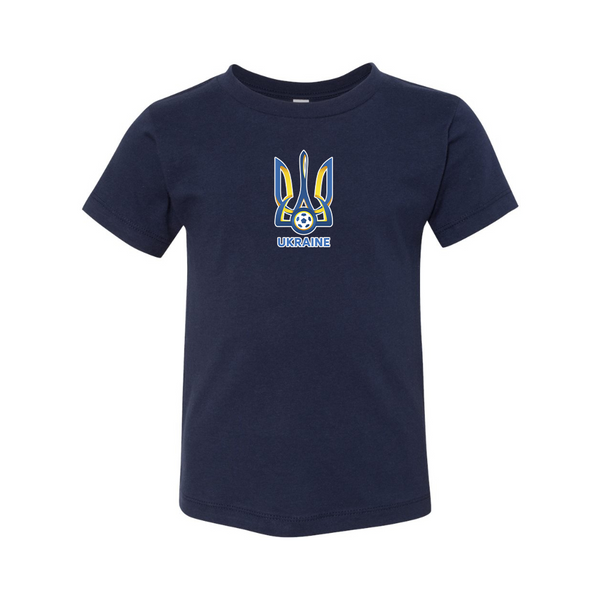 Ukraine National Football Soccer Team BELLA  CANVAS Toddler Jersey Tee