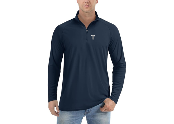 Men's Troy Trojans Lightweight Quarter-Zip Athletic Shirt Long Sleeve Performance Wear