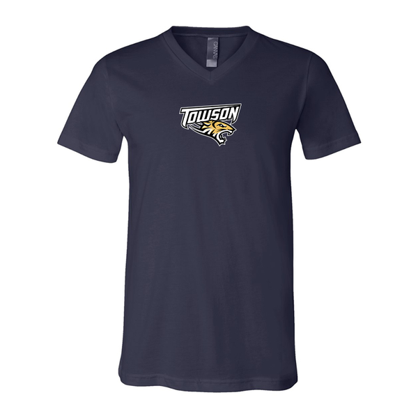 Towson Tigers BELLA  CANVAS - Jersey V-Neck T-Shirt